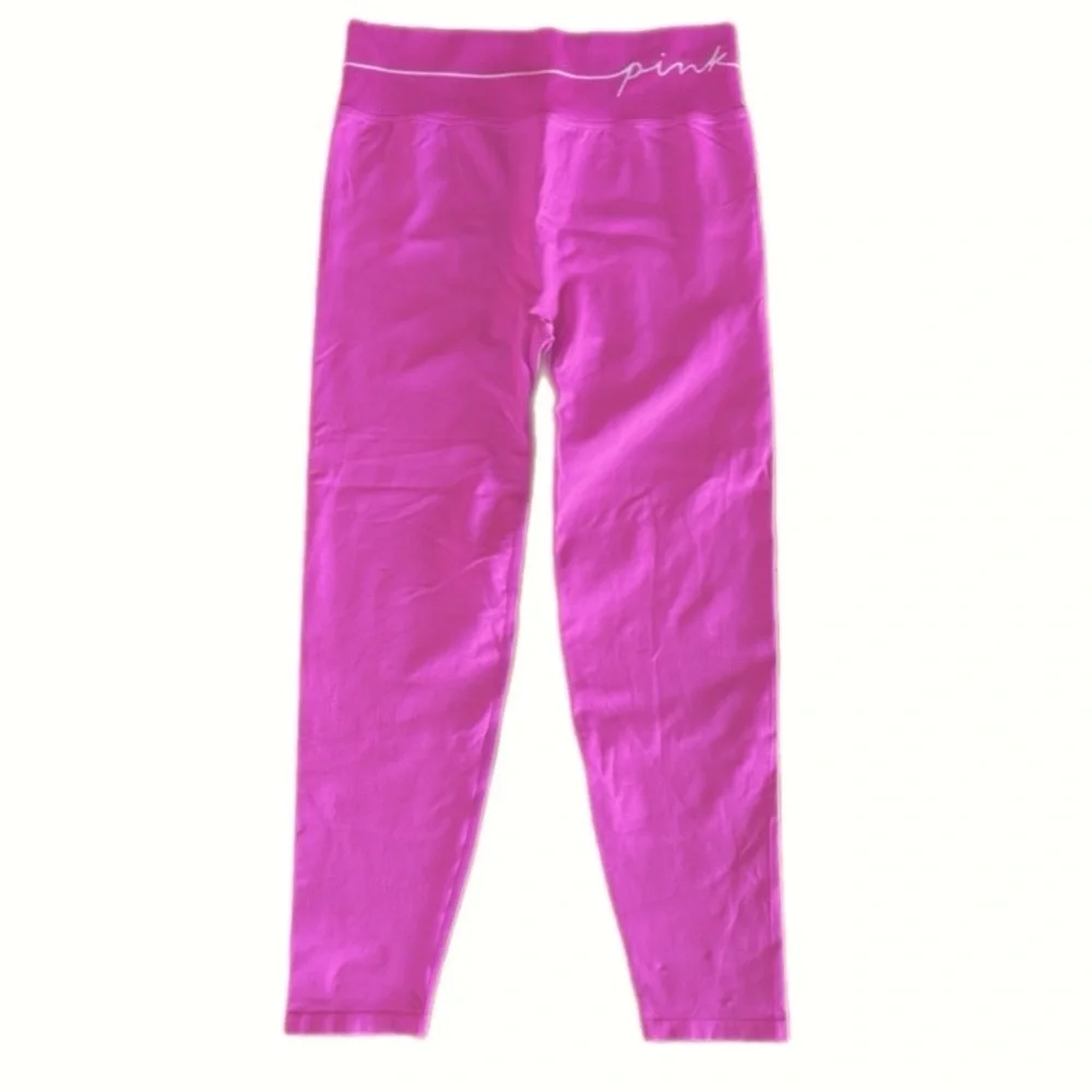 NWOT Victoria's Secret PINK Seamless Classic Leggings in Hot Pink Size XL - Picture 3 of 5